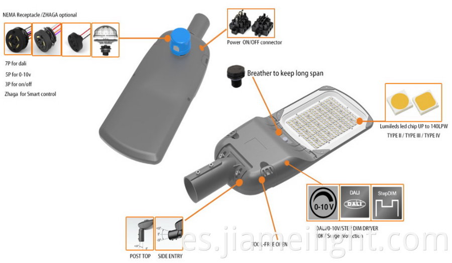 Dimmable led street light3